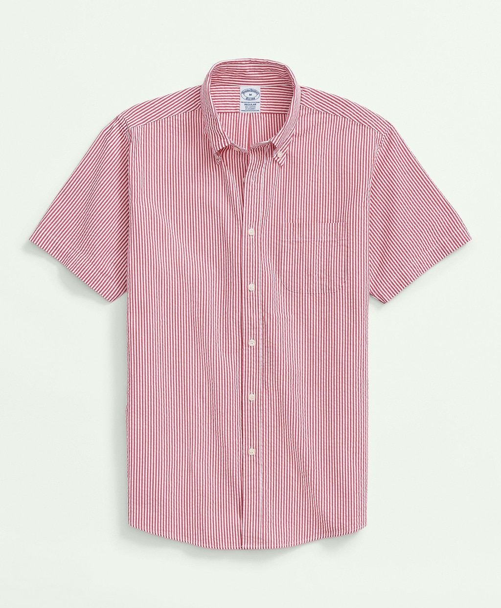 ストレッチコットン　シアサッカーストライプ　ショートスリーブ　スポーツシャツ　Regular Fit