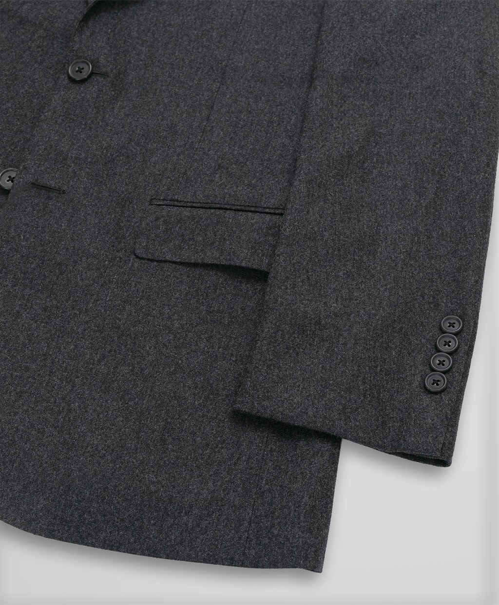 ウール/カシミヤ　フランネル　２釦スーツ　Madison4