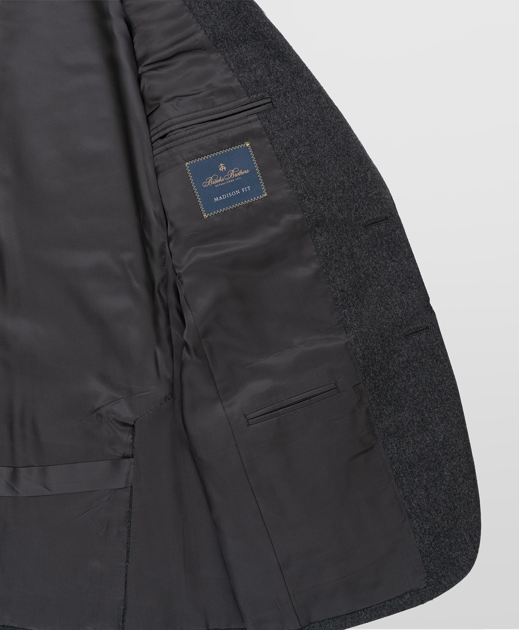 ウール/カシミヤ　フランネル　２釦スーツ　Madison7