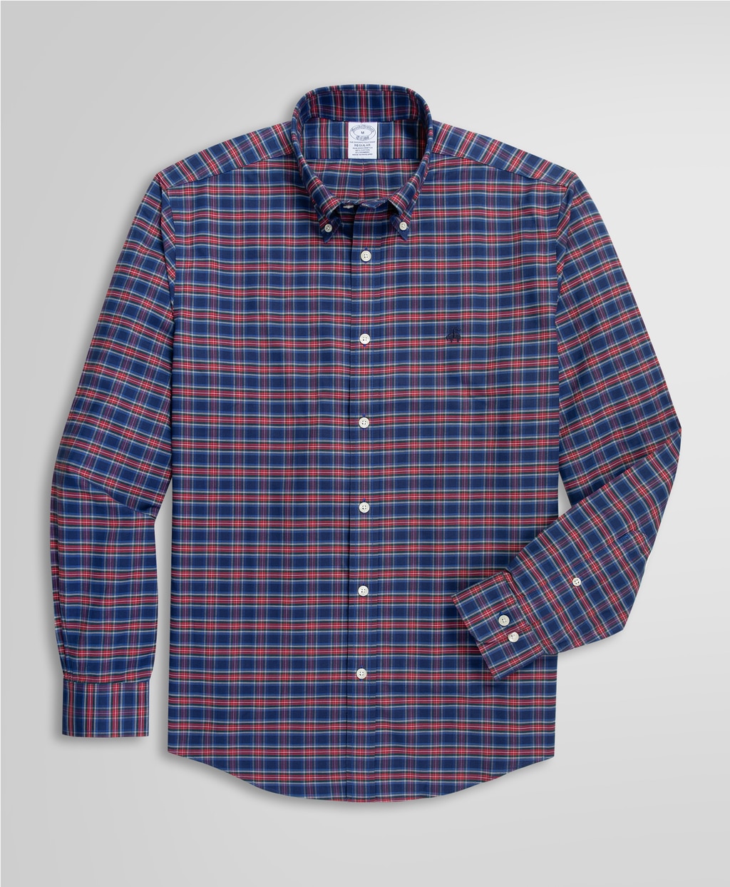 ノンアイロン　ストレッチオックスフォード　GFロゴ　タータンチェック　スポーツシャツ　Regular Fit