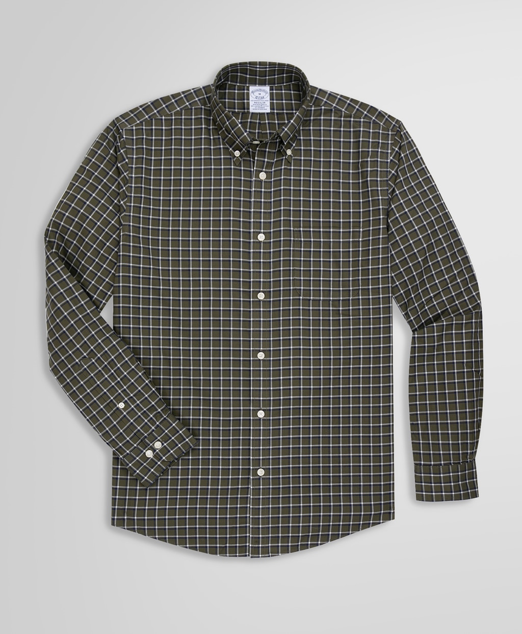 ノンアイロン　ストレッチコットンツイル　チェック　スポーツシャツ　Regular Fit