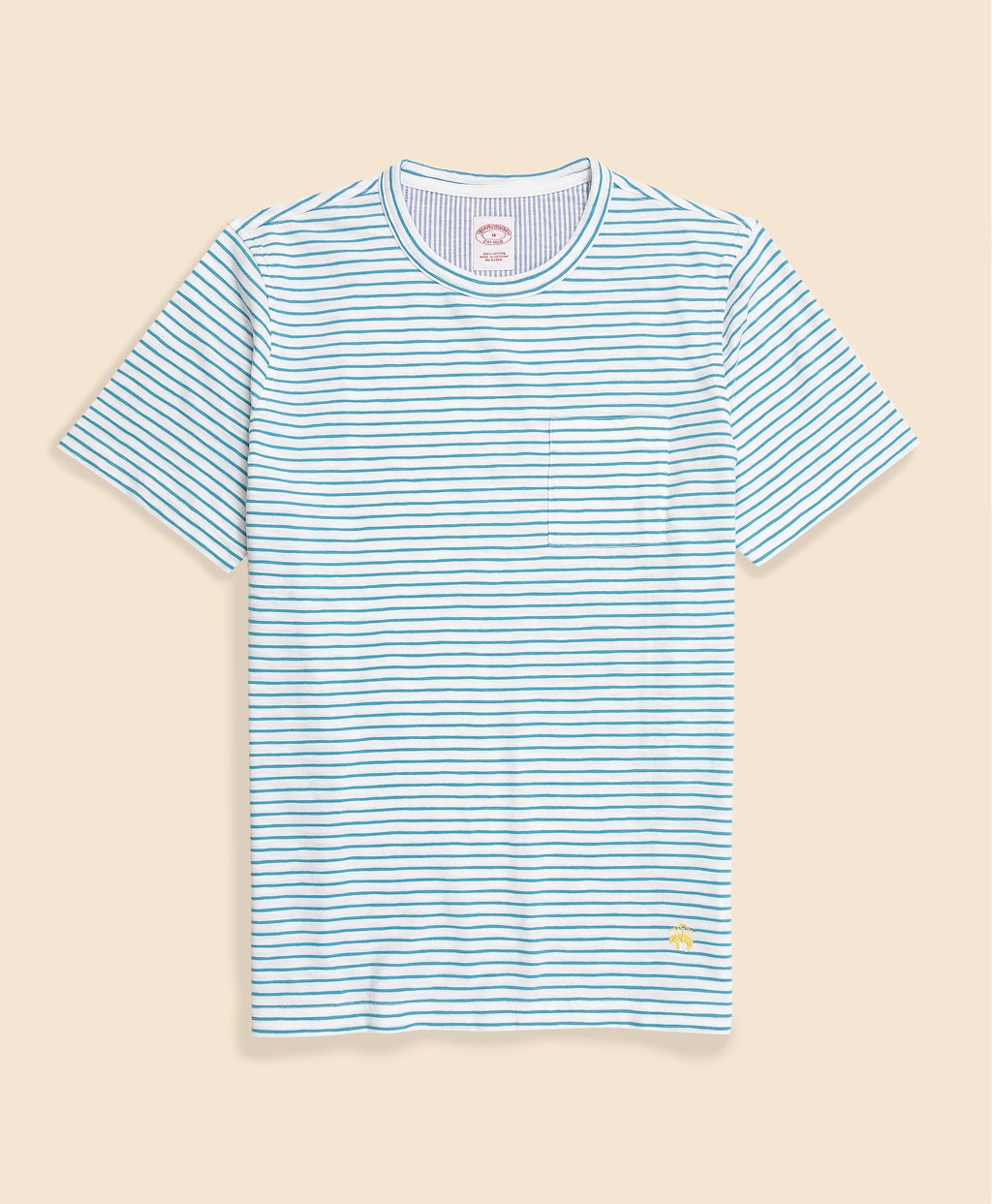 コットンジャージー　スラブ　GFロゴ　ストライプ　Tシャツ