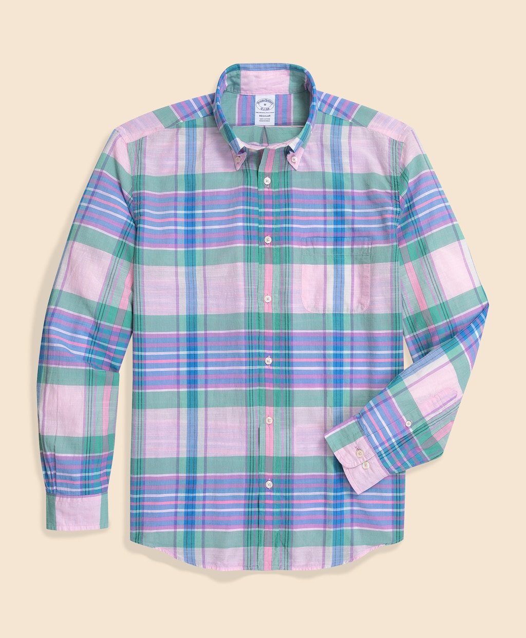 コットン　マドラスチェック　スポーツシャツ　Regular Fit