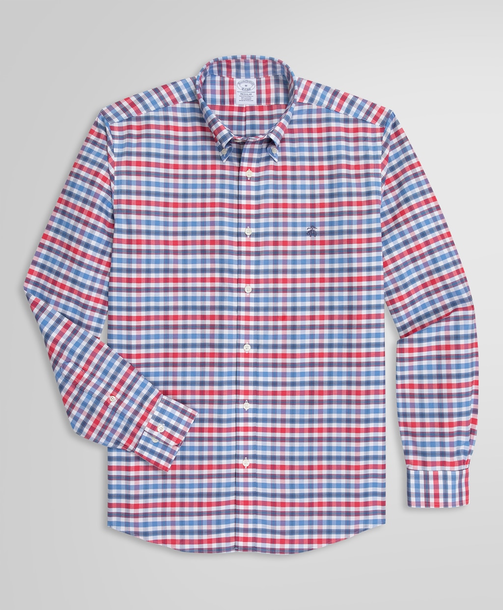ノンアイロン　ストレッチオックスフォード　GFロゴ　チェック　スポーツシャツ　Regular Fit
