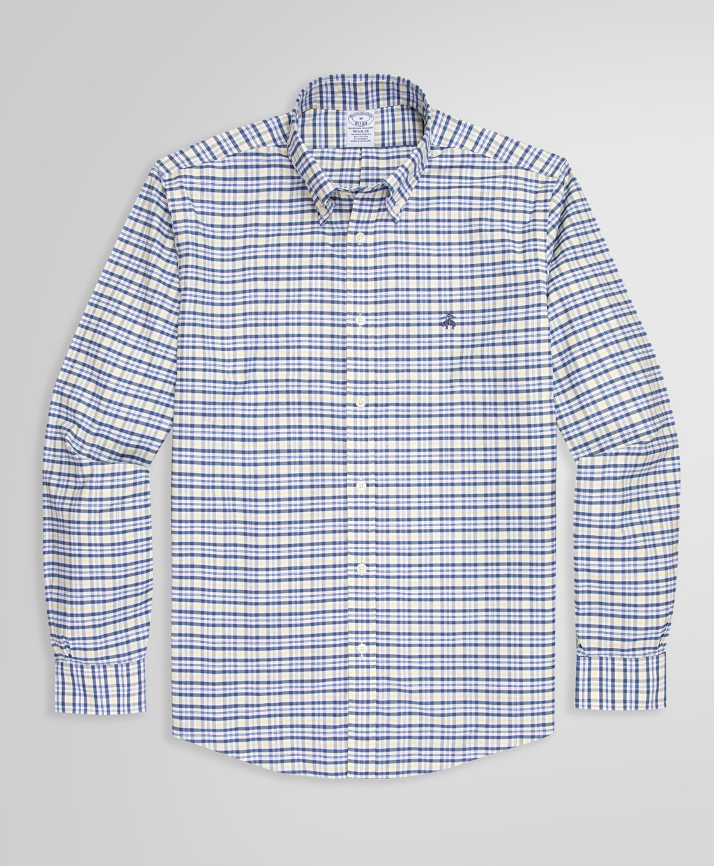 ノンアイロン　ストレッチオックスフォード　GFロゴ　チェック　スポーツシャツ　Regular Fit