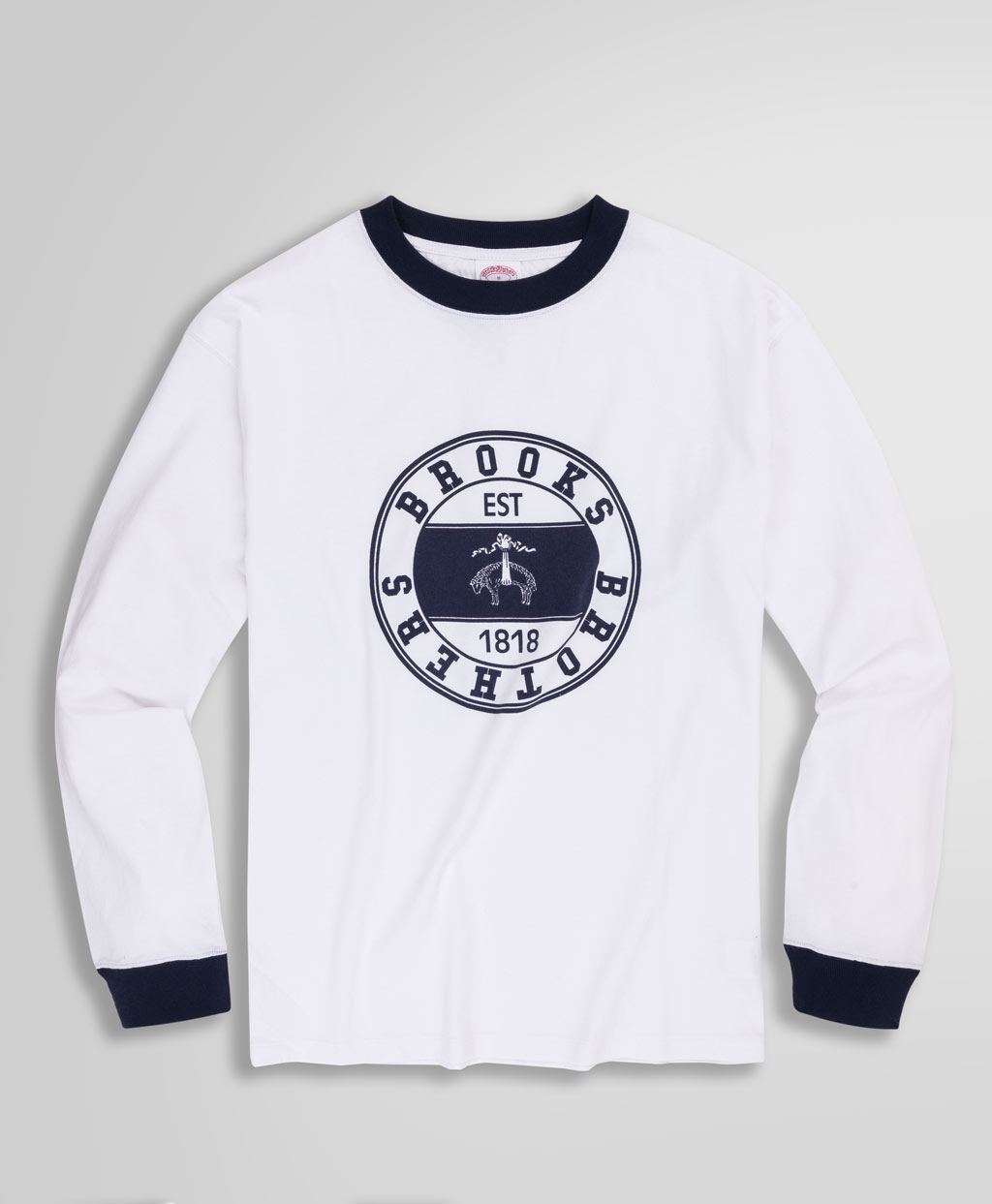 ◇オンラインストア限定◇LOGO Series コットン ロゴプリント リンガーＴシャツ | Brooks Brothers Japan (ブルックス  ブラザーズ ジャパン)