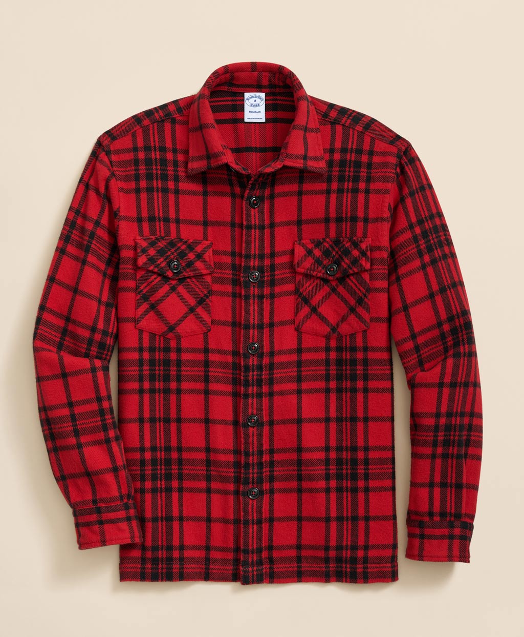 コットン　チェック　ダブルポケット スポーツシャツ　Regular Fit