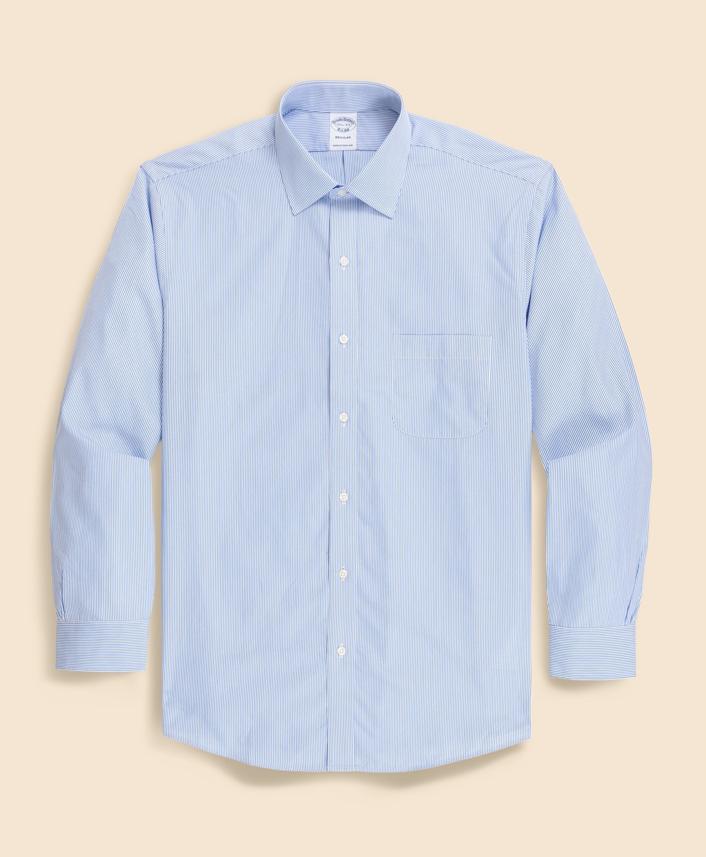 スーピマコットン　ブロードクロス　マイクロストライプ　ドレスシャツ　Regular Fit2
