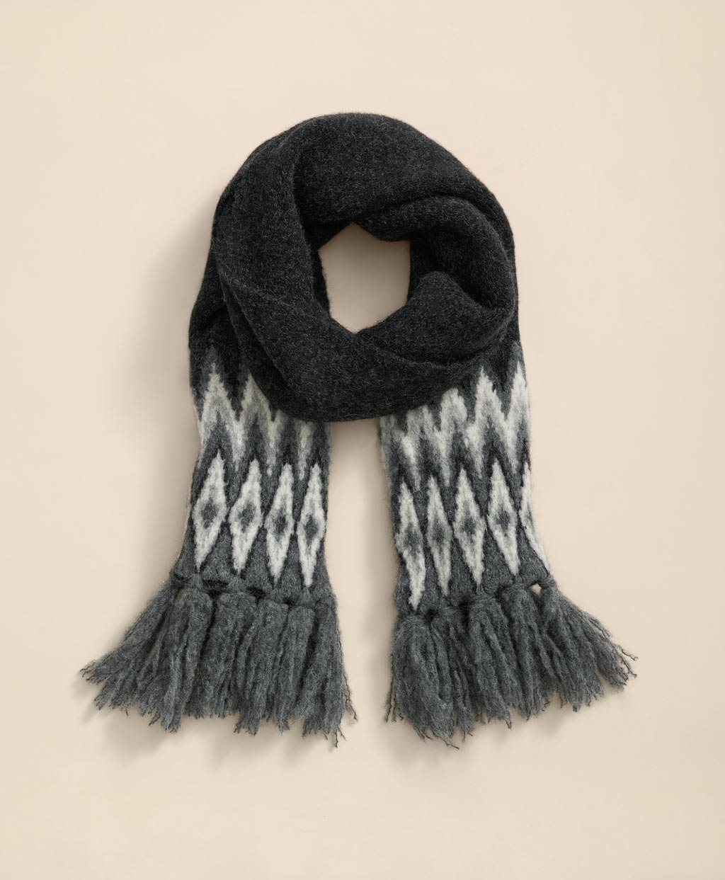 アルパカ/ウール フェアアイル マフラー1