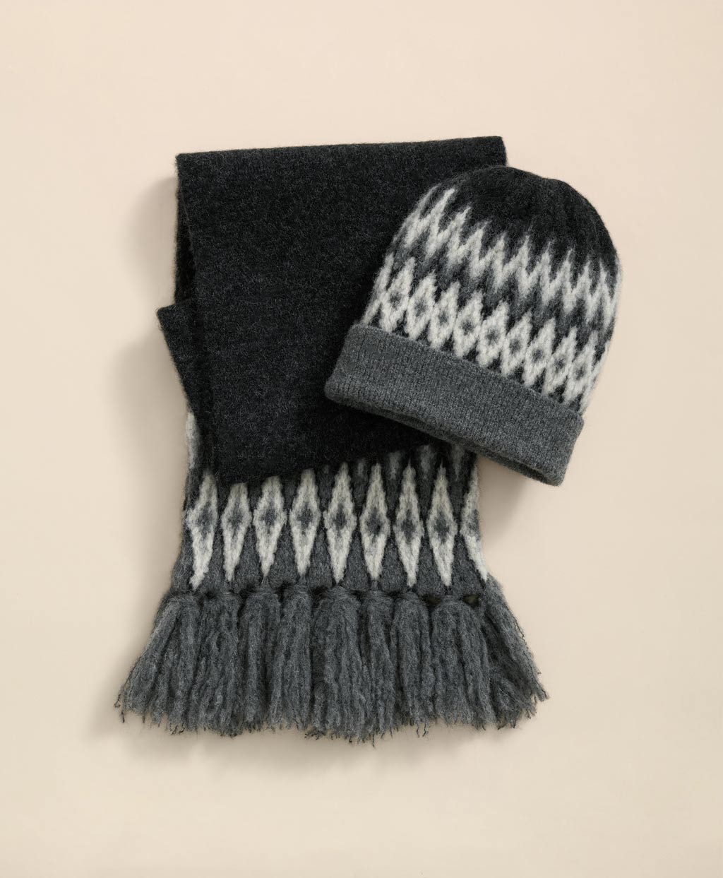 アルパカ/ウール フェアアイル マフラー3