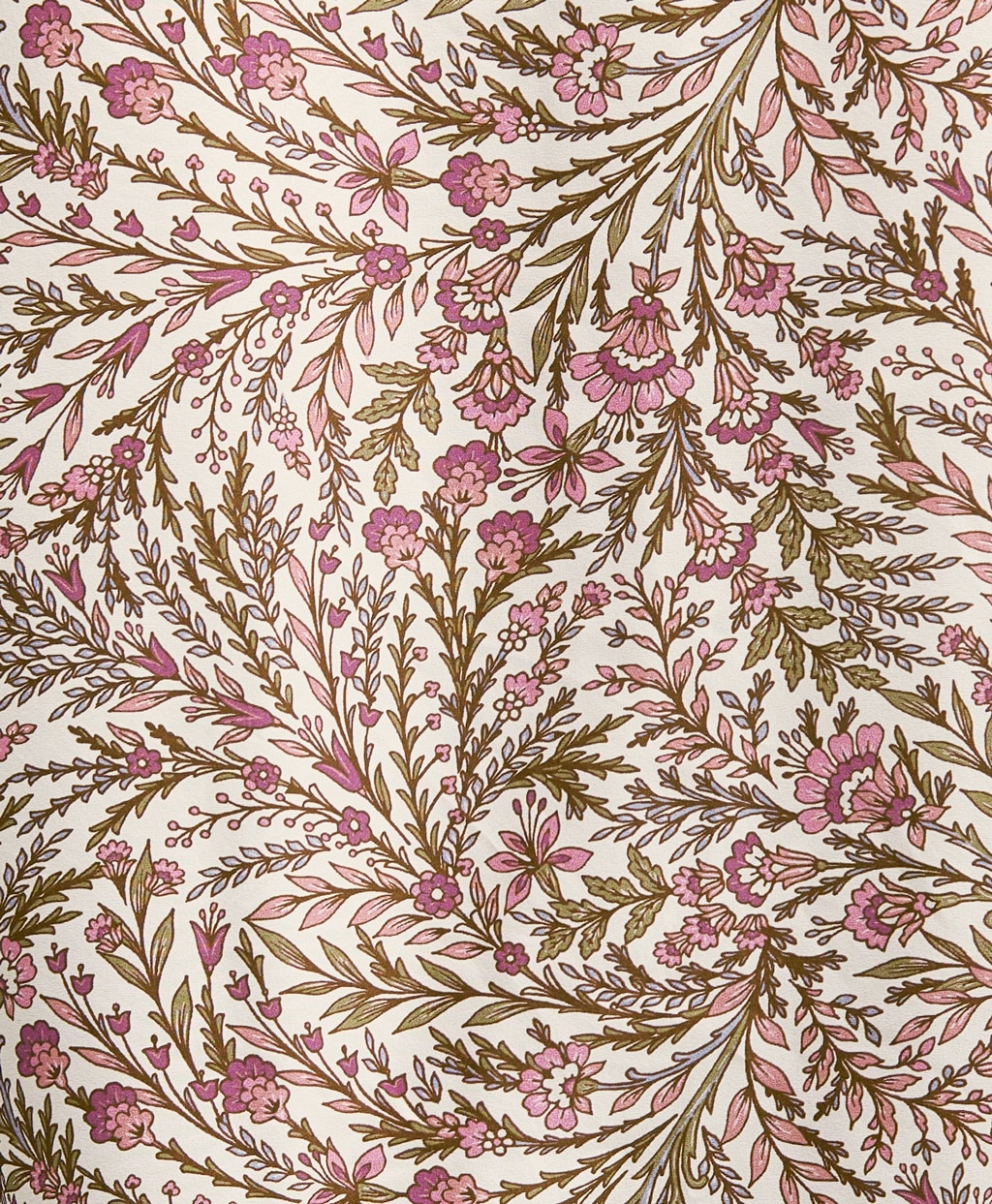 シルク　ボタニカルプリント　バルーンスリーブ　ブラウス5