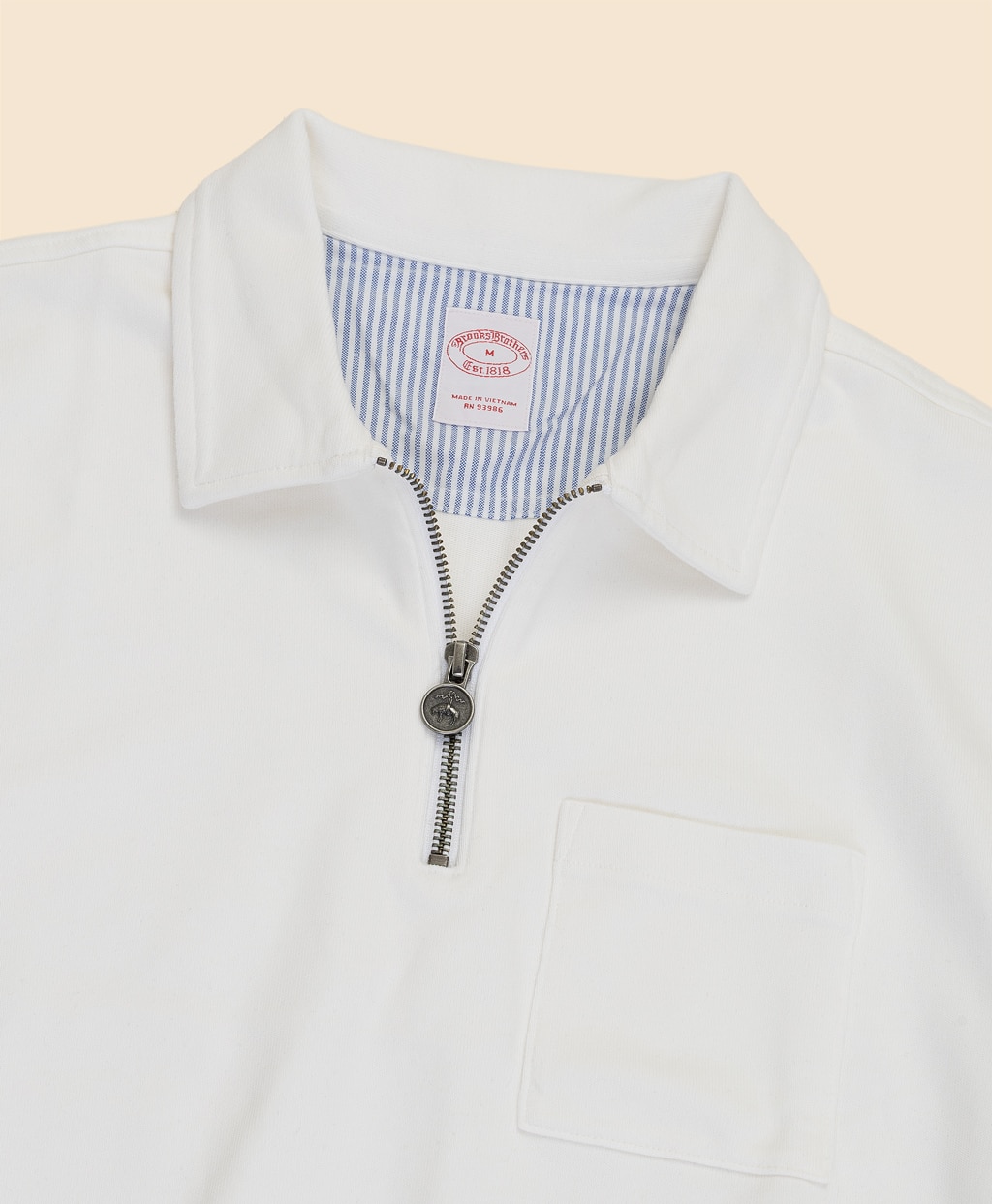 スウェードコットン　ハーフジップ　ポロシャツ2