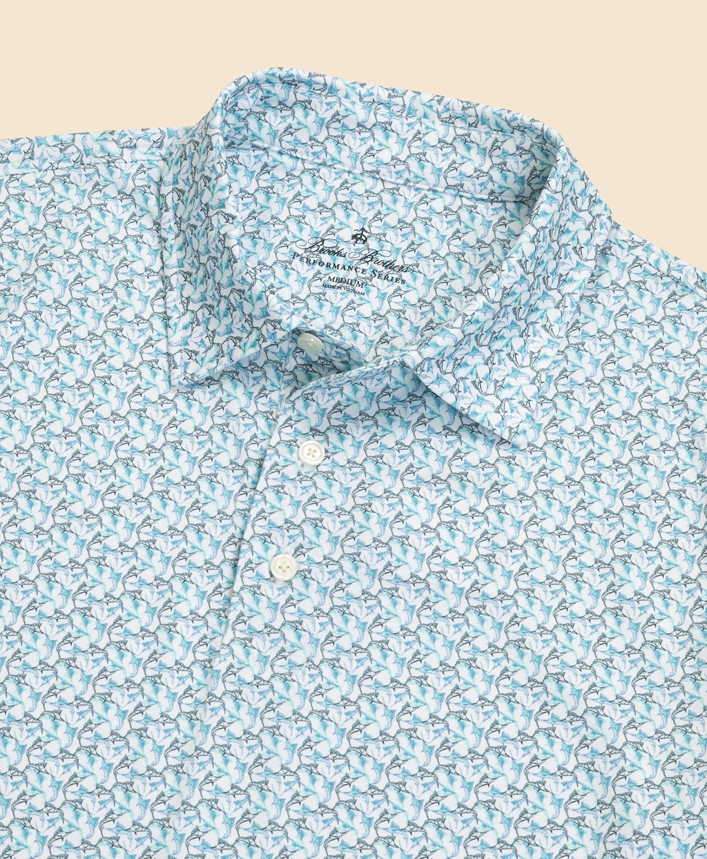 Performance Series　ポリエステルブレンド　ストレッチジャージー　マリーンプリント　ゴルフポロシャツ2