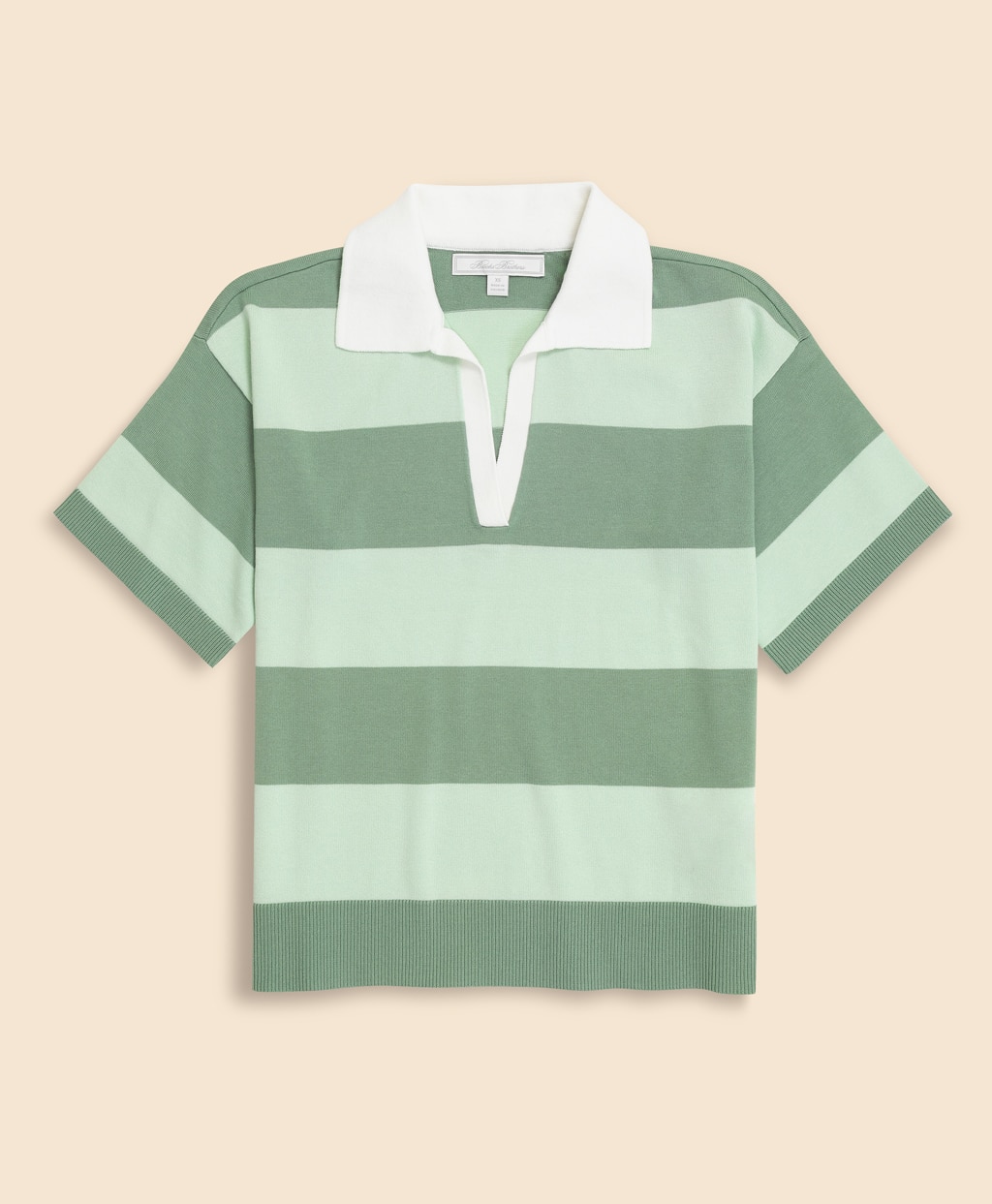 スーピマコットン　ラグビーストライプ　ショートスリーブ　ポロセーター5