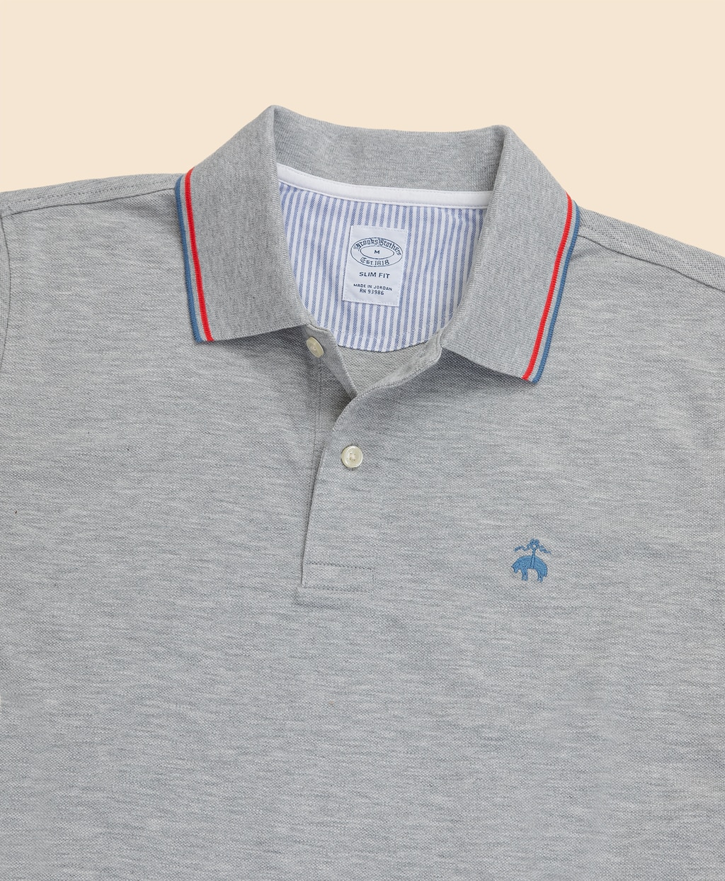 コットン　ストレッチピケ　GFロゴ　ティップド　ポロシャツ　Slim Fit2