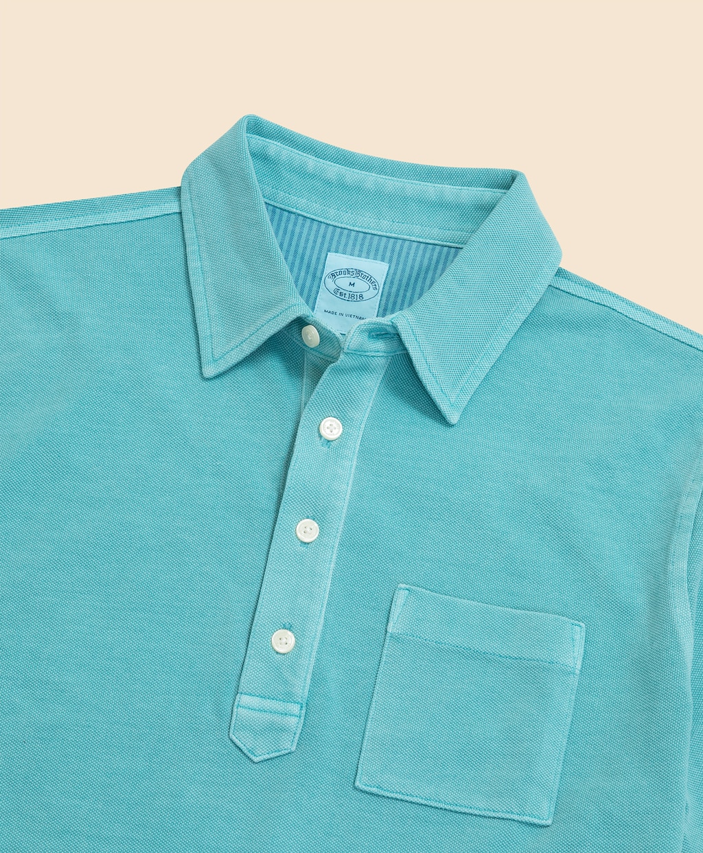 コットンストレッチピケ　GFロゴ　ガーメントダイ　ポロシャツ2