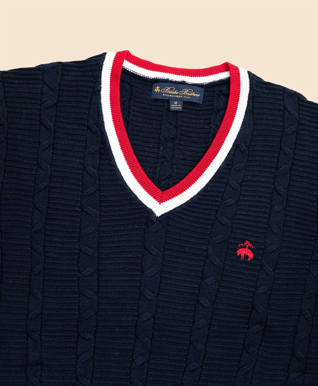 コットン　GFロゴ　ライトウエイト　Vネック　テニスセーター2