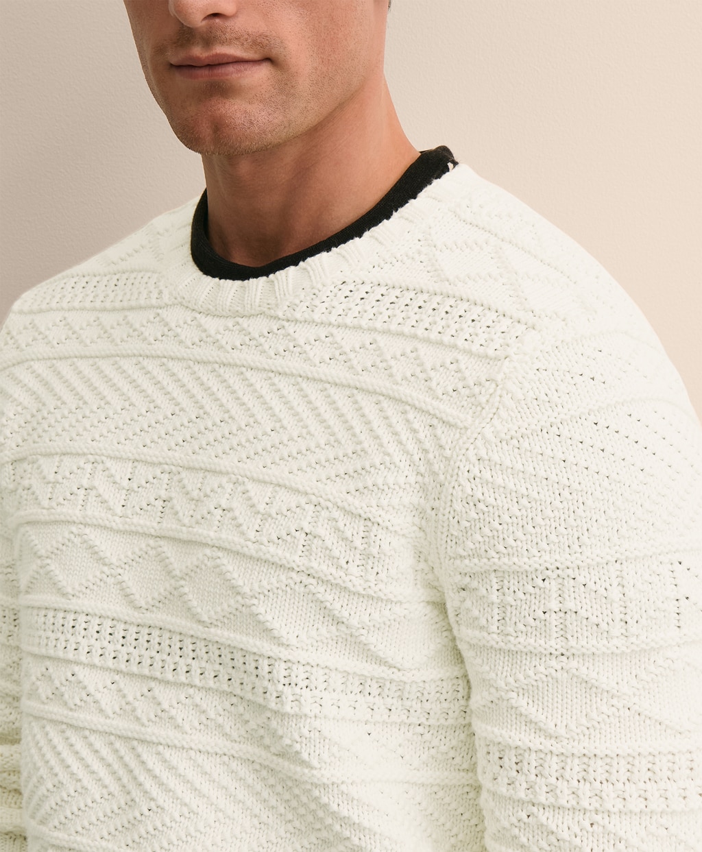 スーピマコットン　クルーネック　ガンジーセーター2