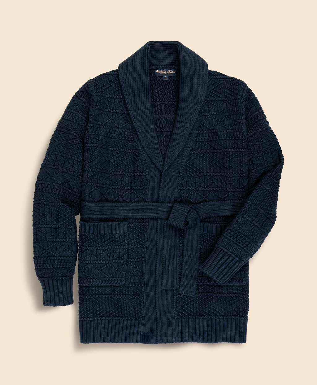 スーピマコットン　ショールカラー　ラップカーディガン1