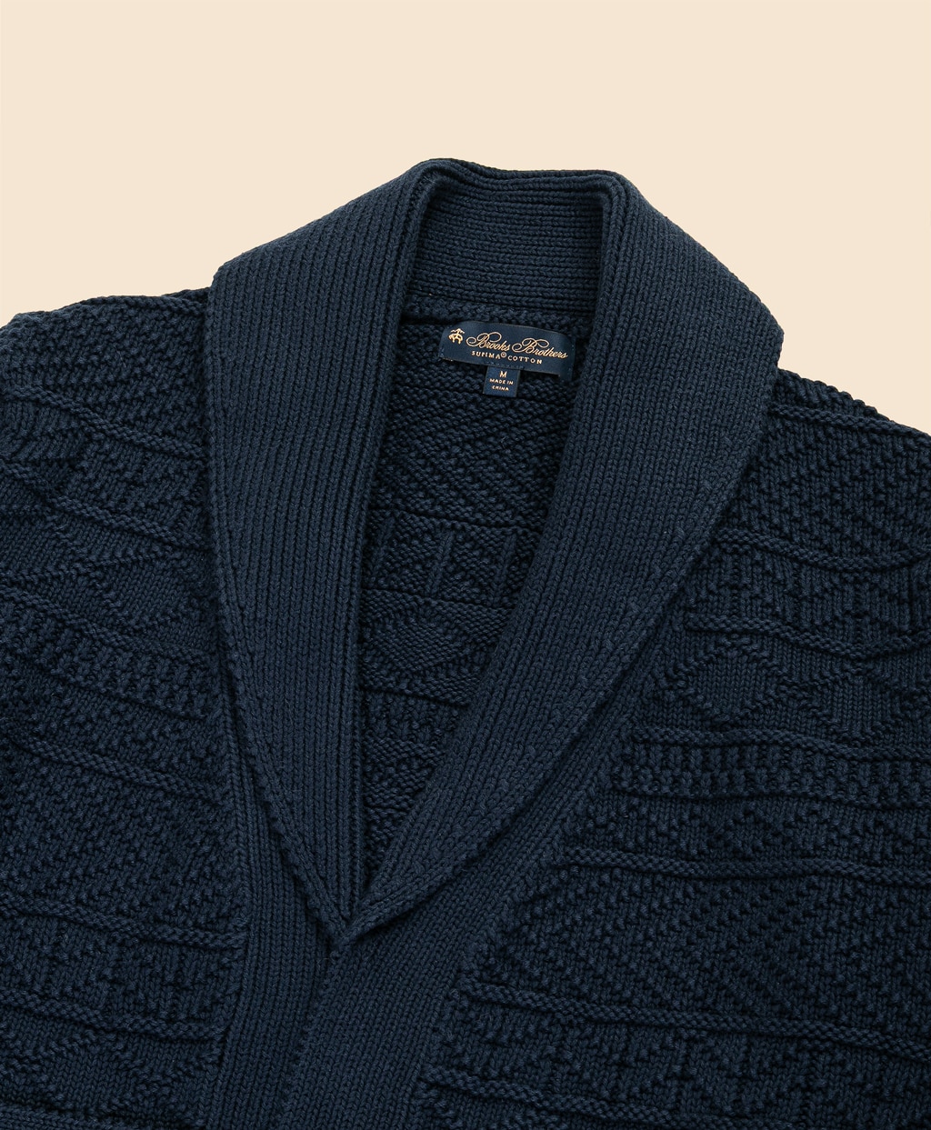 スーピマコットン　ショールカラー　ラップカーディガン3