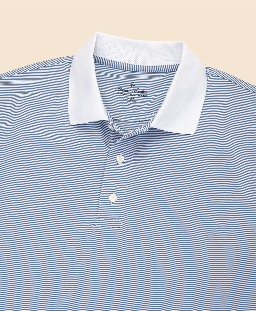 Performance Series　ポリエステルブレンド　ストレッチジャージー　マイクロストライプ　ゴルフポロシャツ2