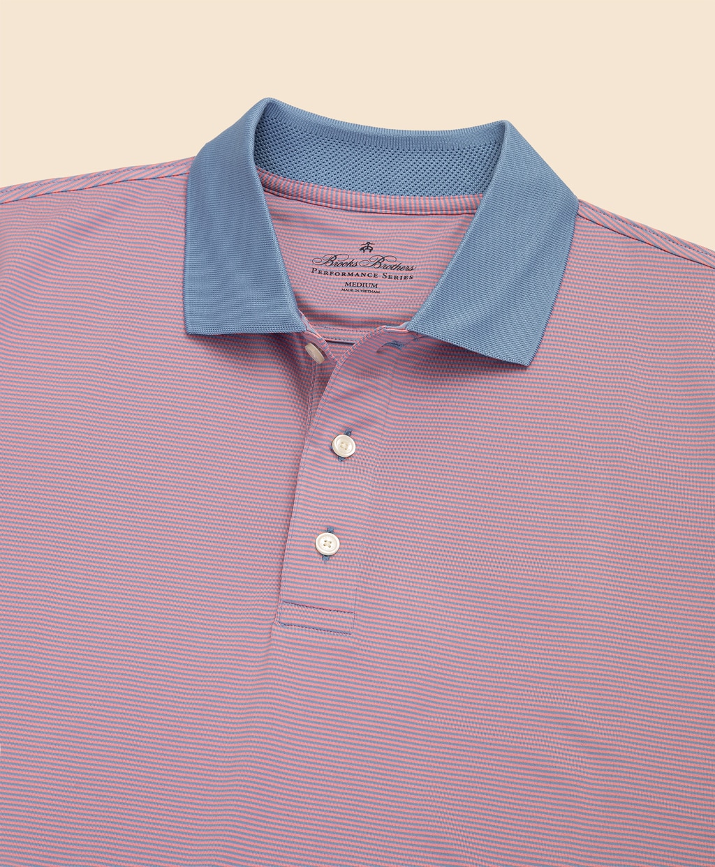 Performance Series　ポリエステルブレンド　ストレッチジャージー　マイクロストライプ　ゴルフポロシャツ2