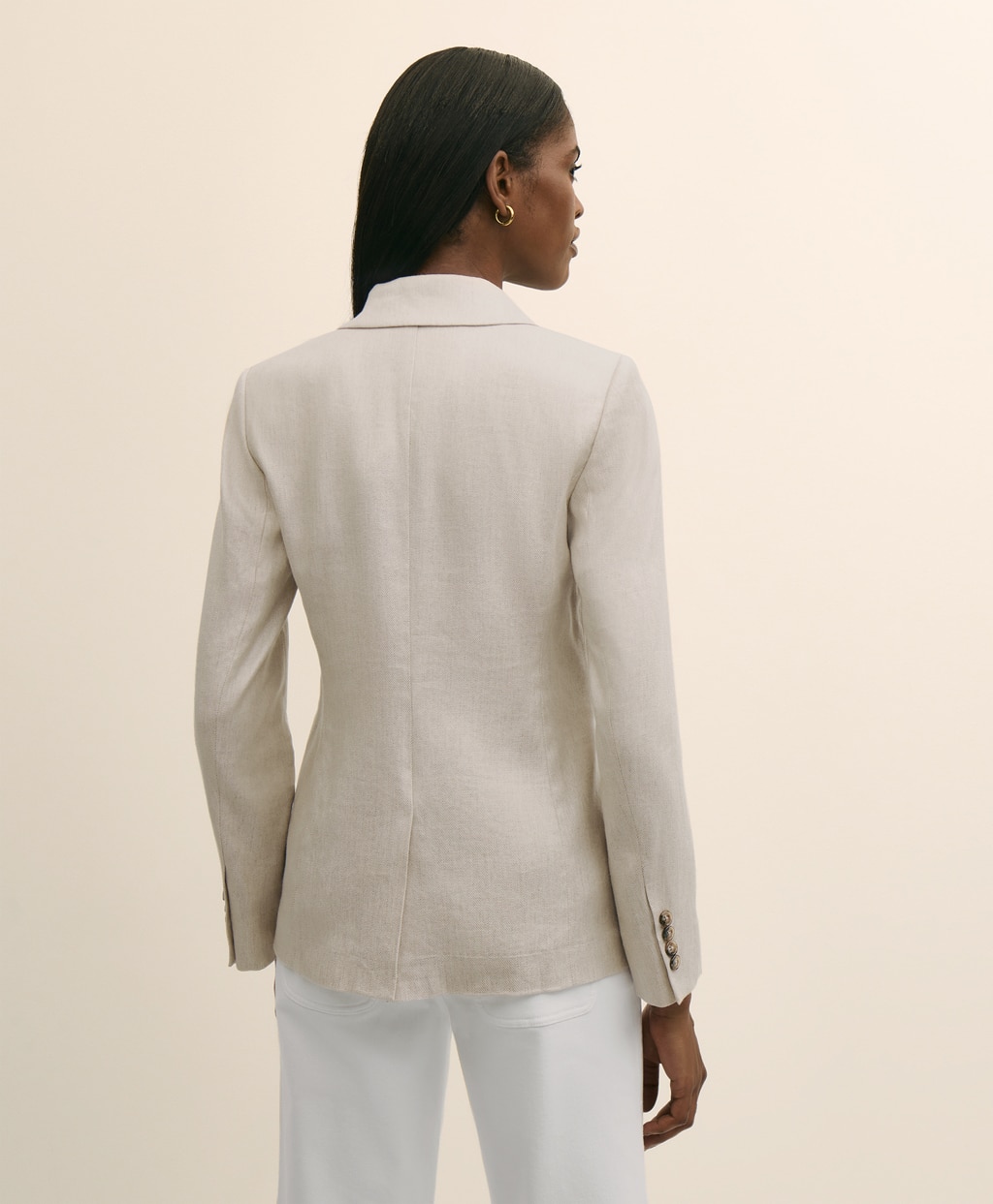 リネンブレンド　ダブル４ボタン　ピークトラペル　ジャケット4