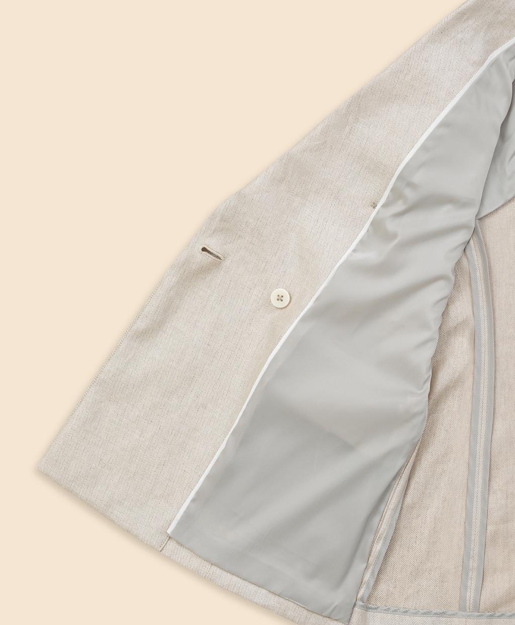 リネンブレンド　ダブル４ボタン　ピークトラペル　ジャケット7