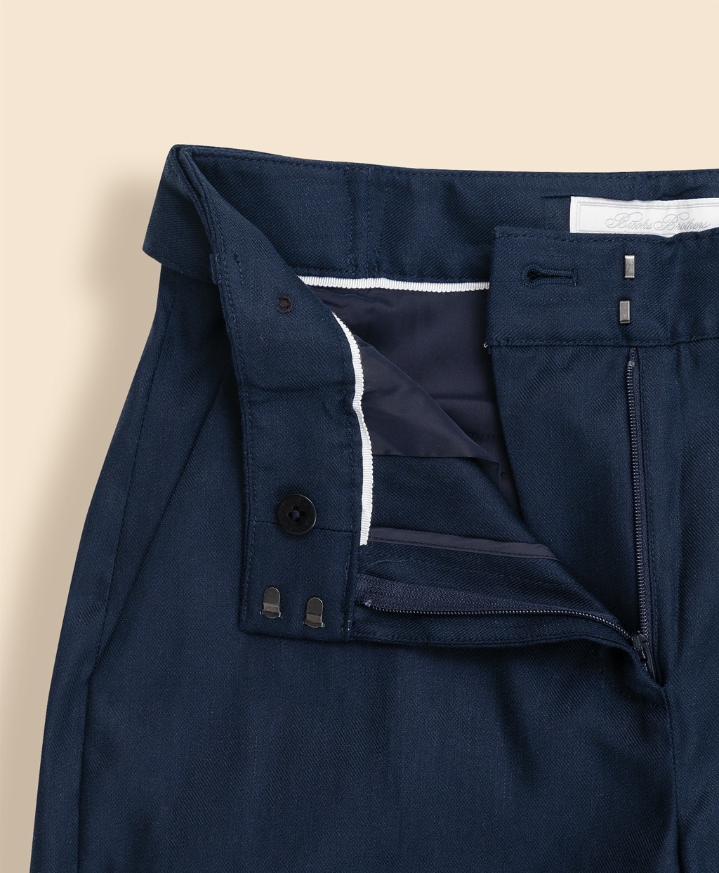 リネンブレンド　サイドタブ　ワイドレッグ　クロップドパンツ3