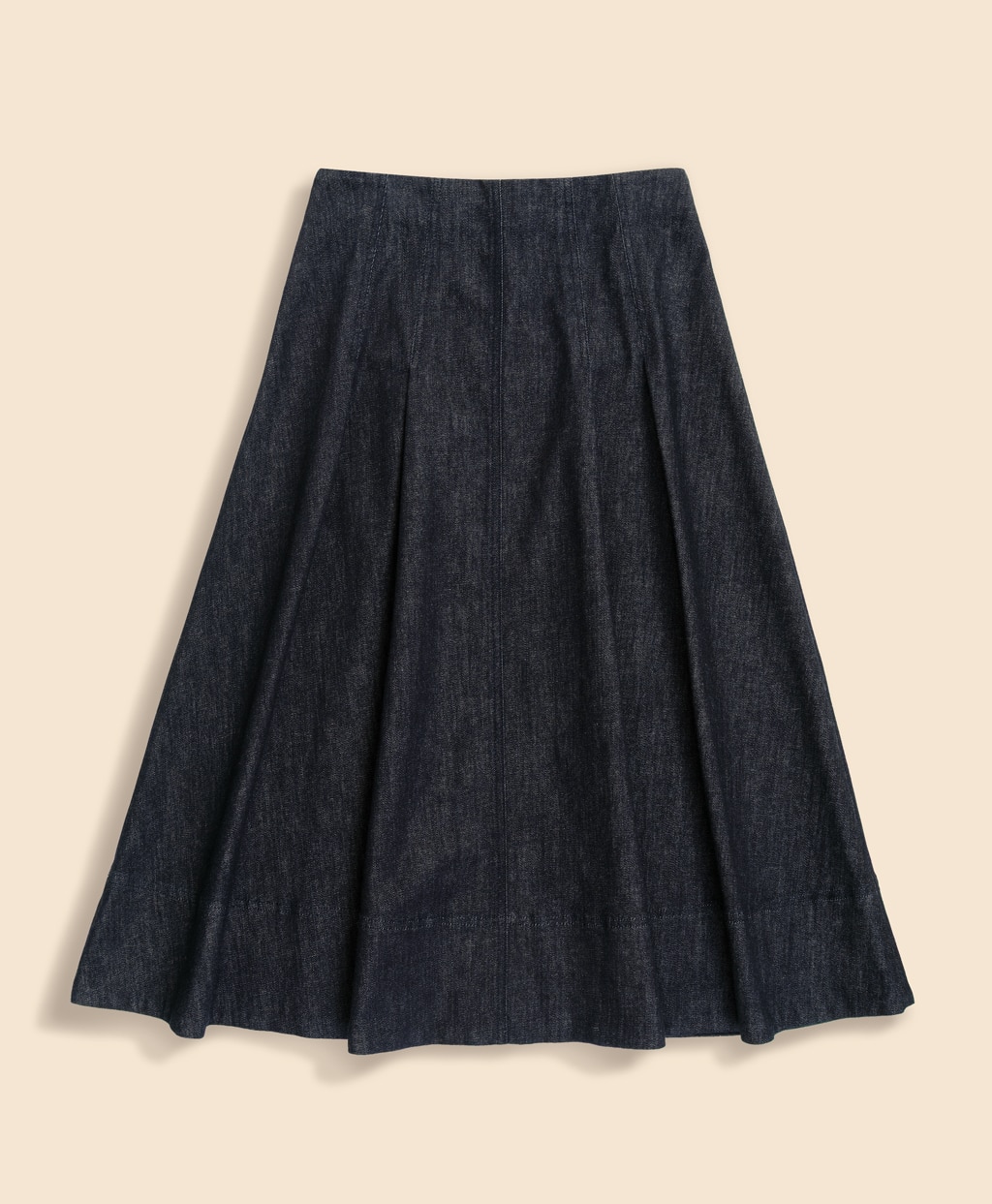 ストレッチコットンデニム　ミディ　フレアスカート2