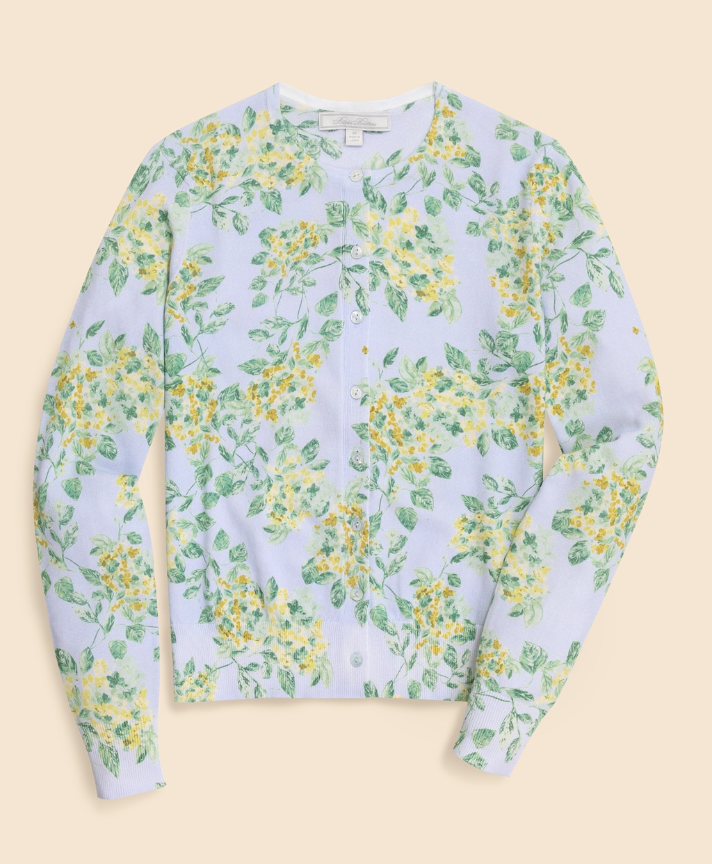コットン　フローラルプリント　クルーネック　カーディガン1