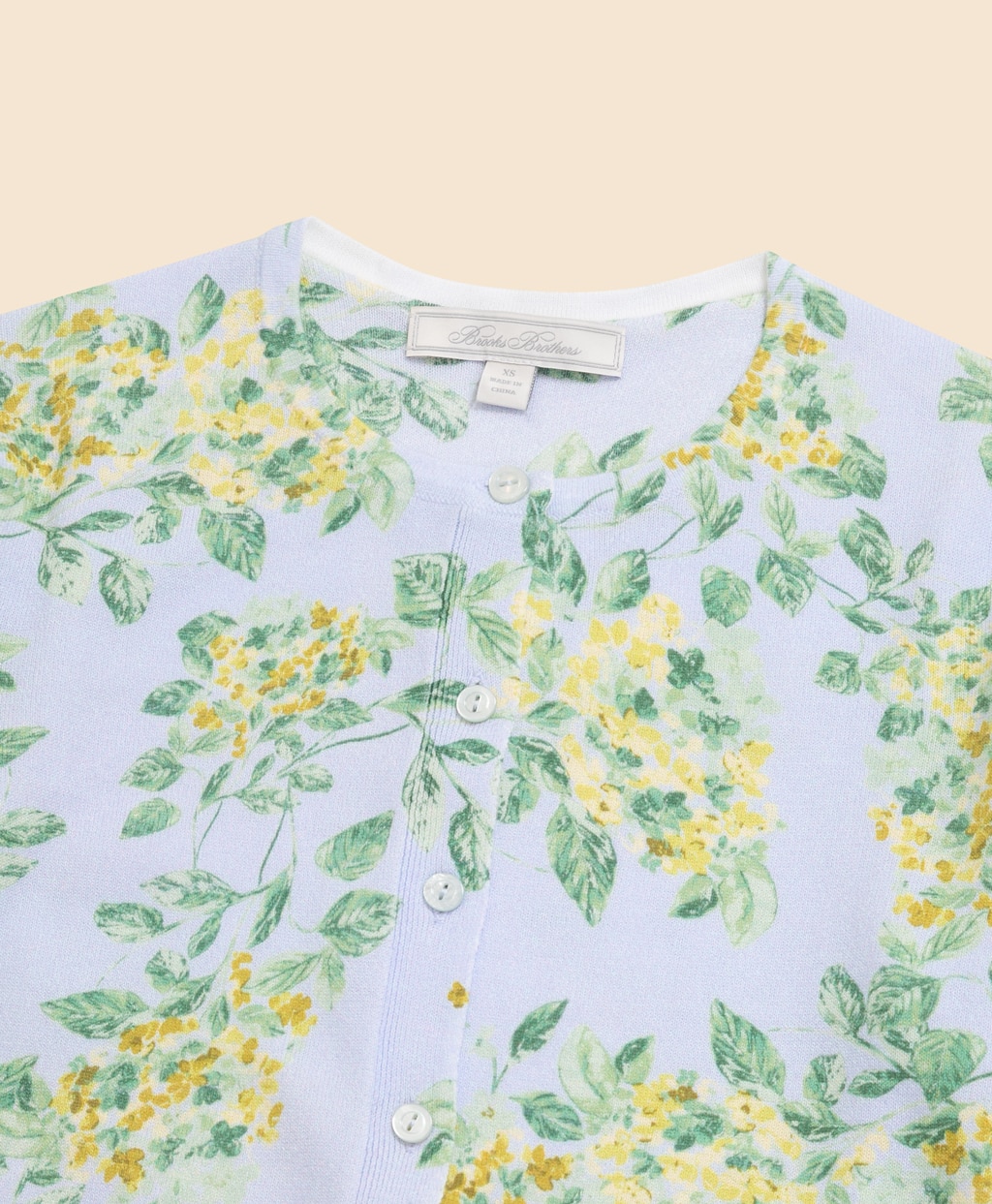 コットン　フローラルプリント　クルーネック　カーディガン2