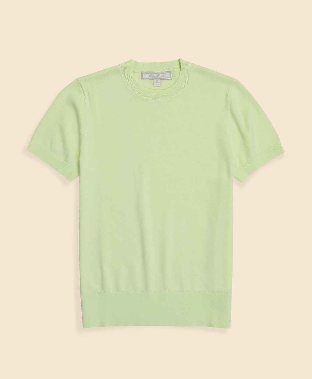 スーピマコットン　クルーネック　ショートスリーブセーター1