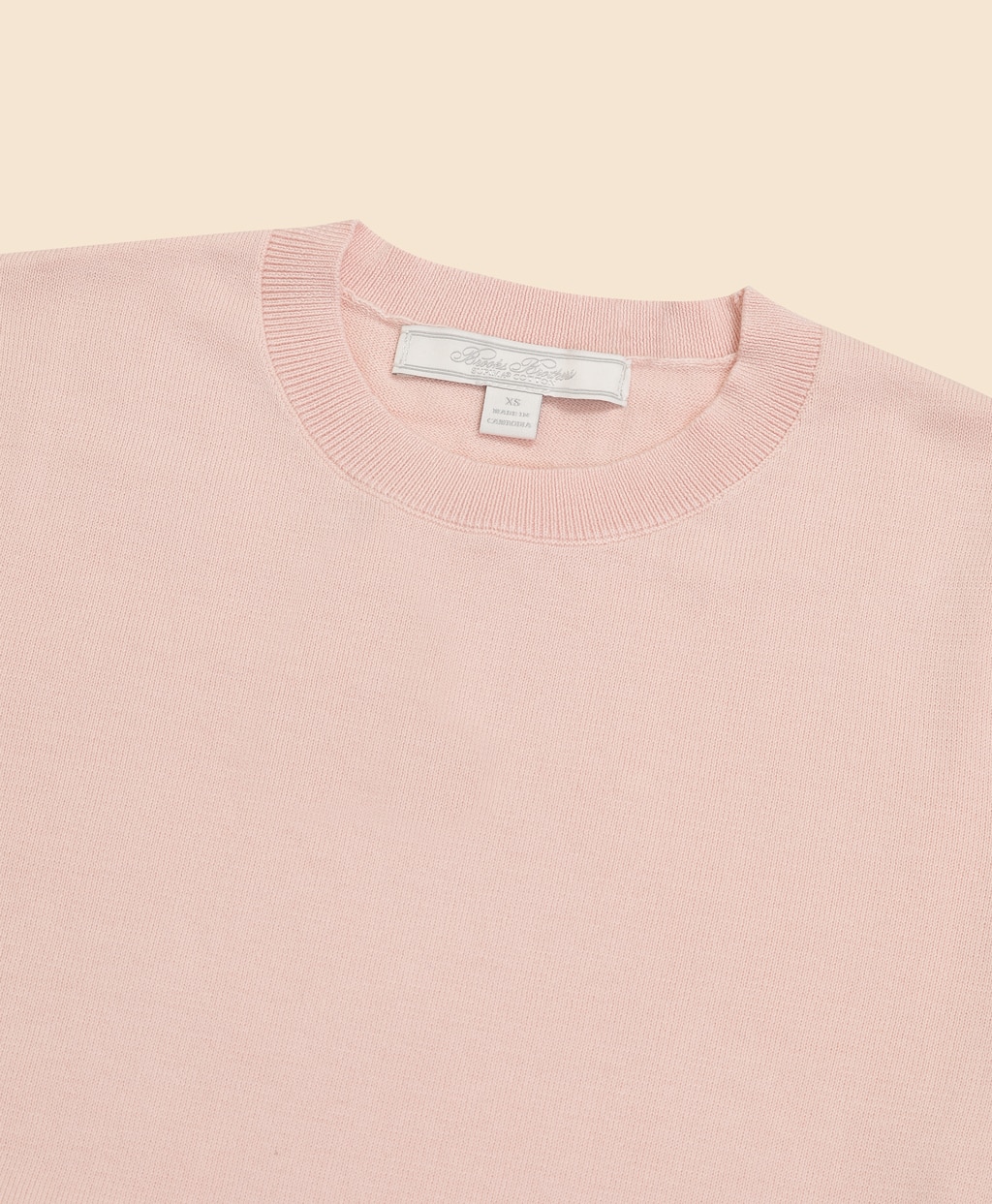 スーピマコットン　クルーネック　ショートスリーブセーター2