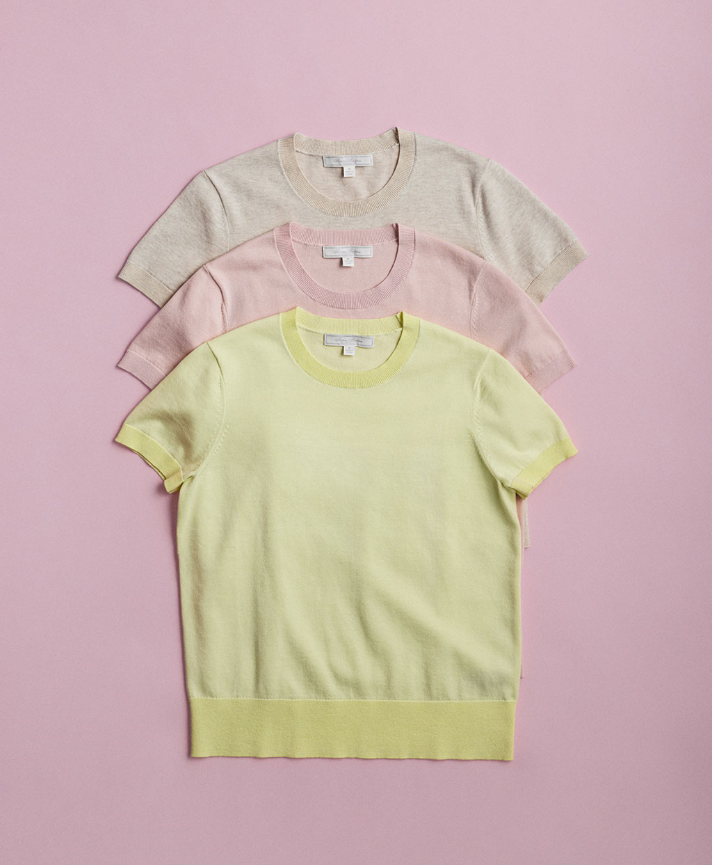 スーピマコットン　クルーネック　ショートスリーブセーター3