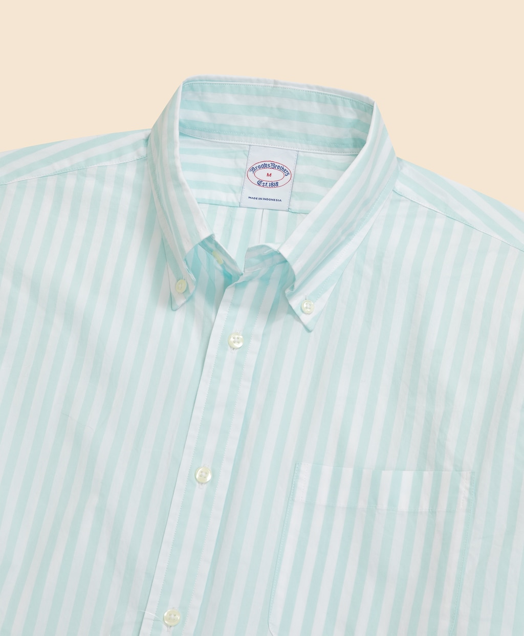 コットンポプリン　ブッチャーストライプ　フライデーシャツ2