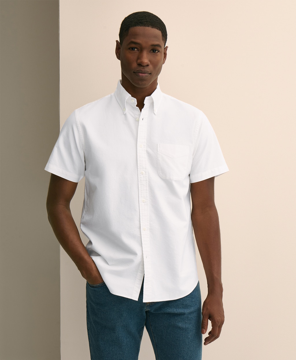 コットン　オックスフォード　ショートスリーブ　フライデーシャツ1