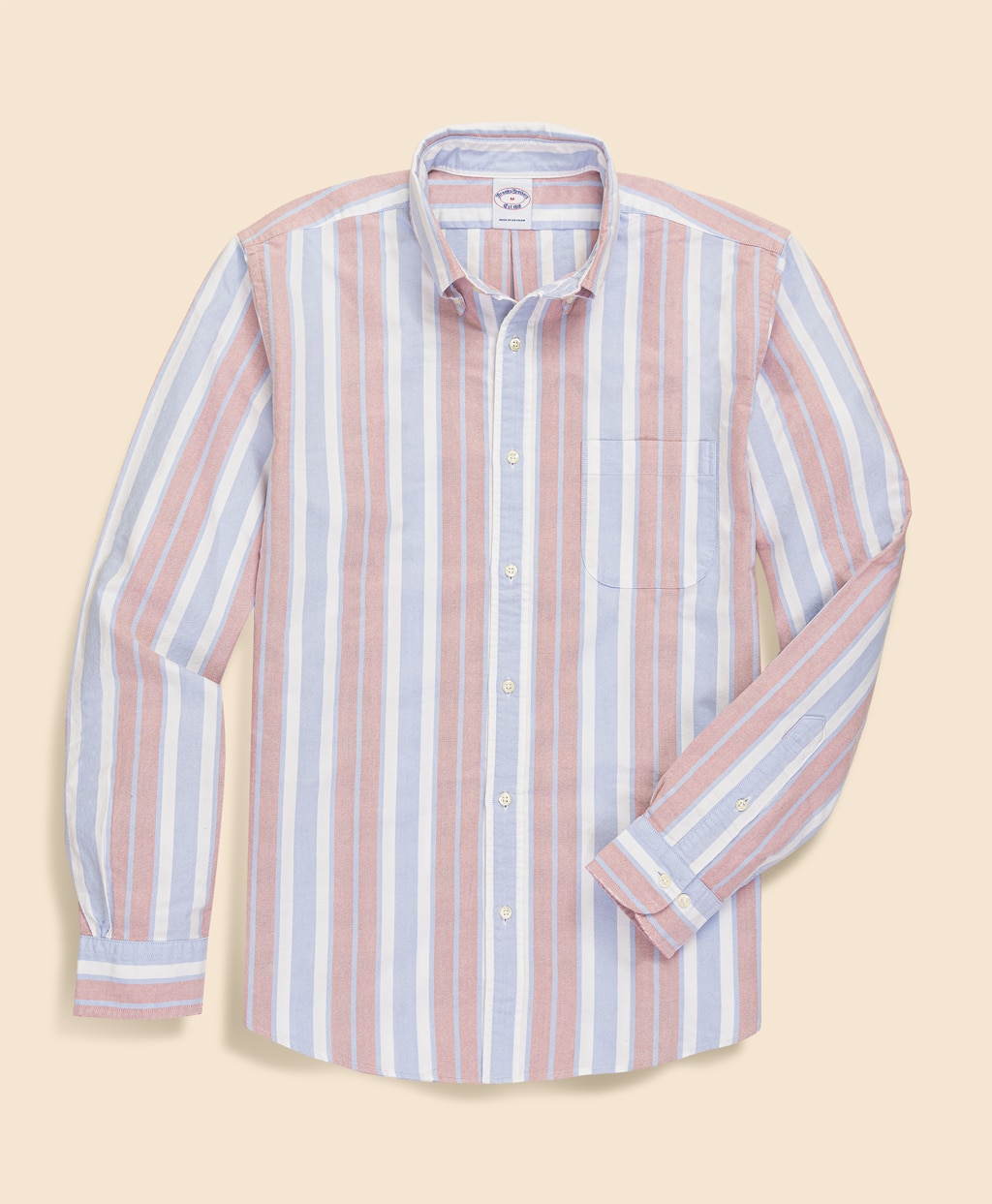 コットン　オックスフォード　ストライプ　フライデーシャツ1