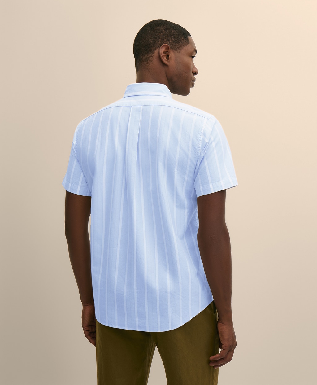 コットン　オックスフォード　ストライプ　ショートスリーブ　フライデーシャツ3