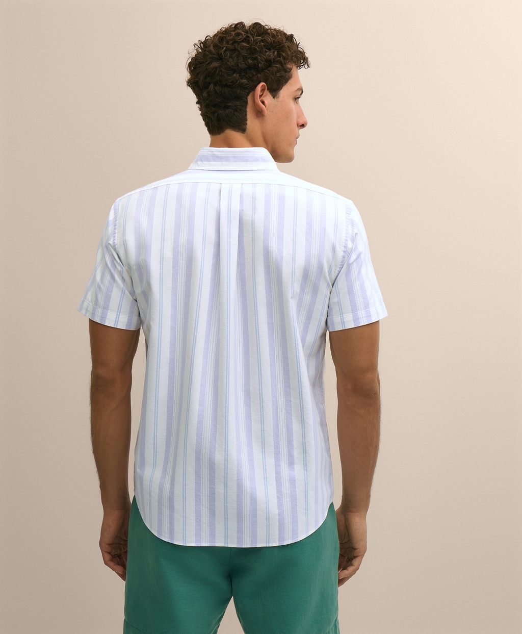 コットン　オックスフォード　ストライプ　ショートスリーブ　フライデーシャツ3