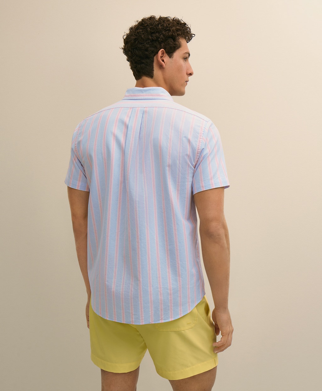 コットン　オックスフォード　ストライプ　ショートスリーブ　フライデーシャツ4