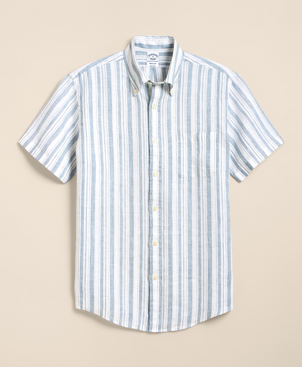 アイリッシュリネン　シーズナルパターン　ショートスリーブ　スポーツシャツ　Regular Fit1