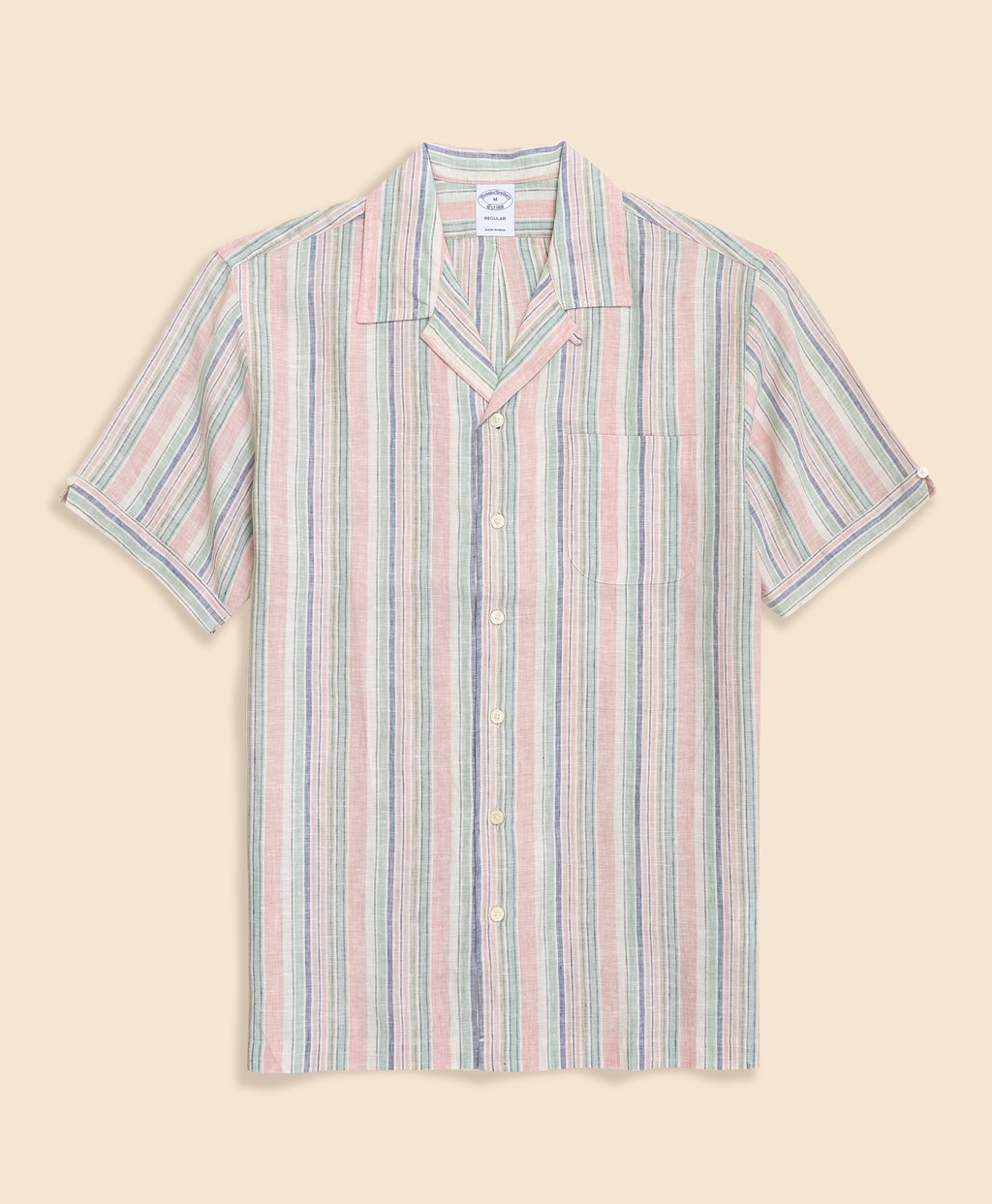 アイリッシュリネン　ストライプ　キャンプシャツ　Regular Fit4