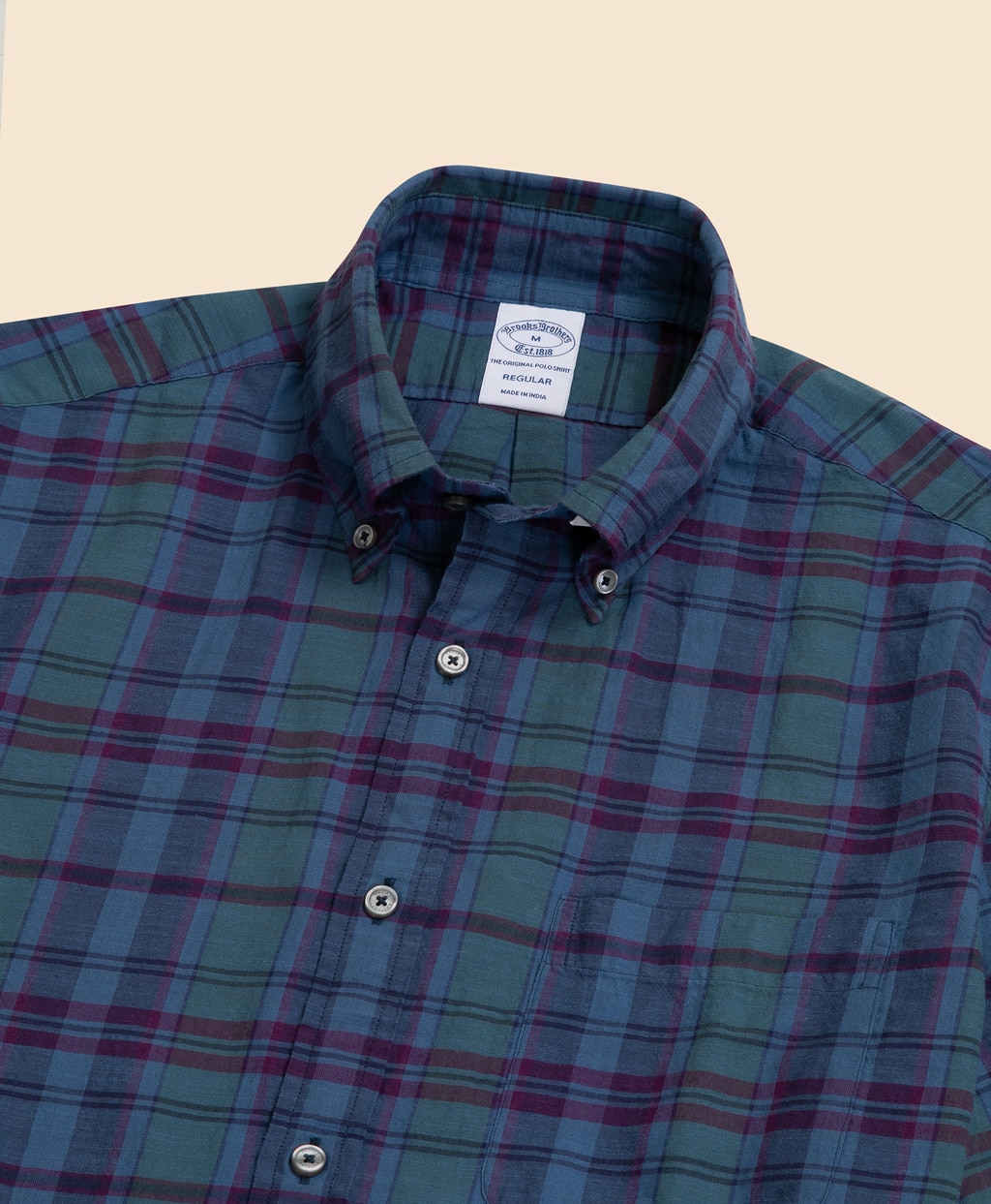 コットン　マドラスチェック　ショートスリーブ　スポーツシャツ　Regular Fit2