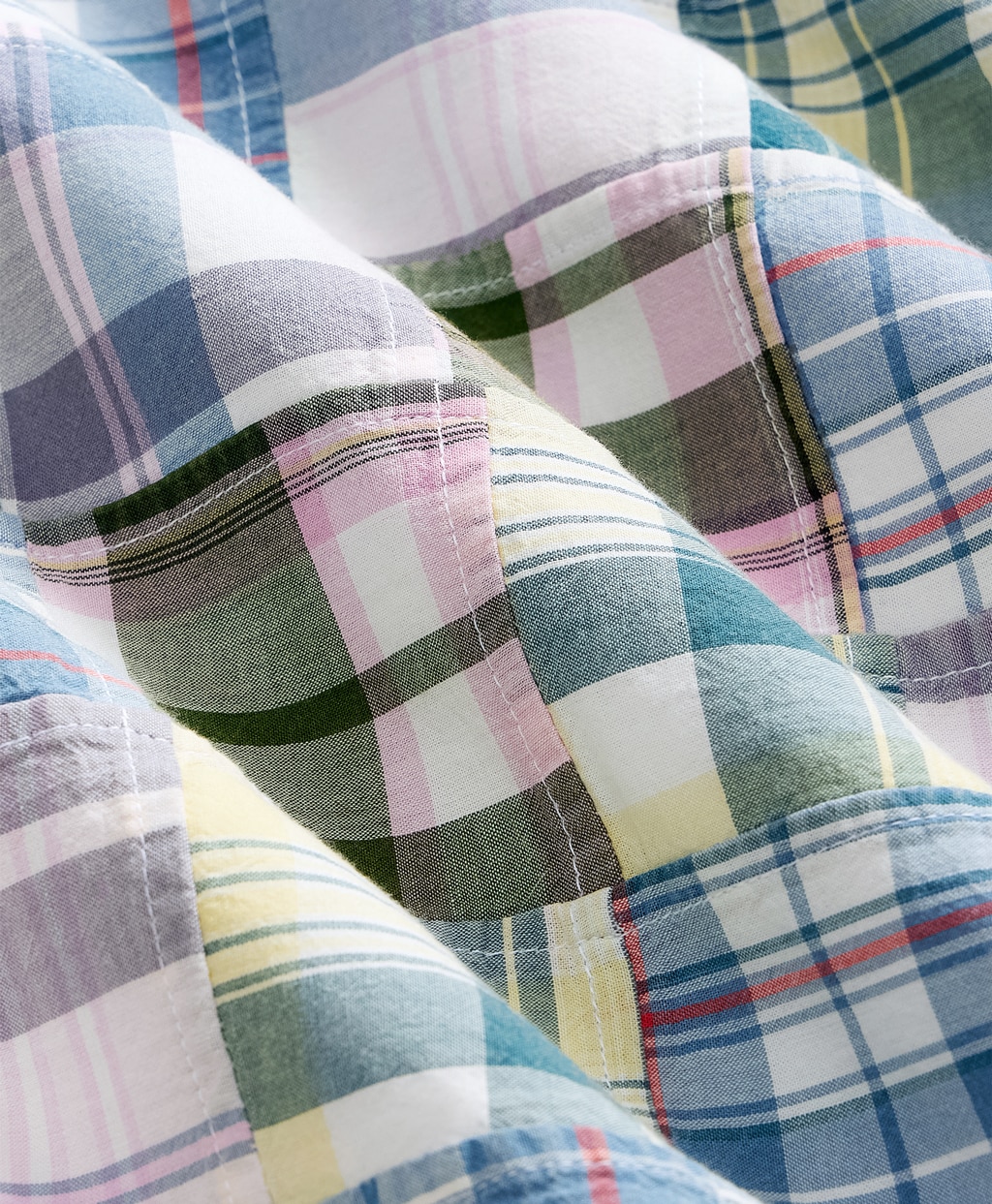 コットン　マドラスパッチワーク　ショートスリーブ　スポーツシャツ　Regular Fit6