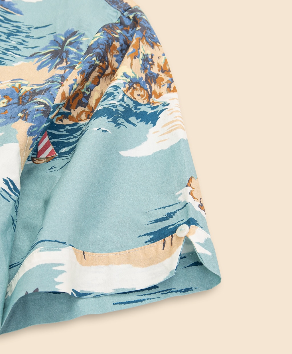 コットン　アイランドプリント　キャンプシャツ　Regular Fit4