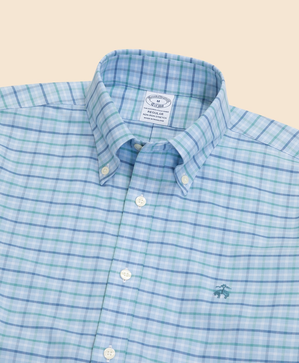 ノンアイロン　ストレッチオックスフォード　GFロゴ　シーズナルパターン　スポーツシャツ　Regular Fit2