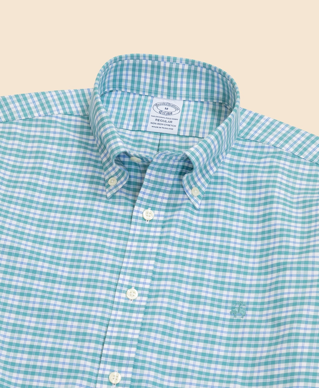 ノンアイロン ストレッチオックスフォード GFロゴ シーズナルパターン