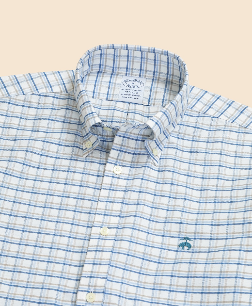 ノンアイロン　ストレッチオックスフォード　GFロゴ　シーズナルパターン　スポーツシャツ　Regular Fit2