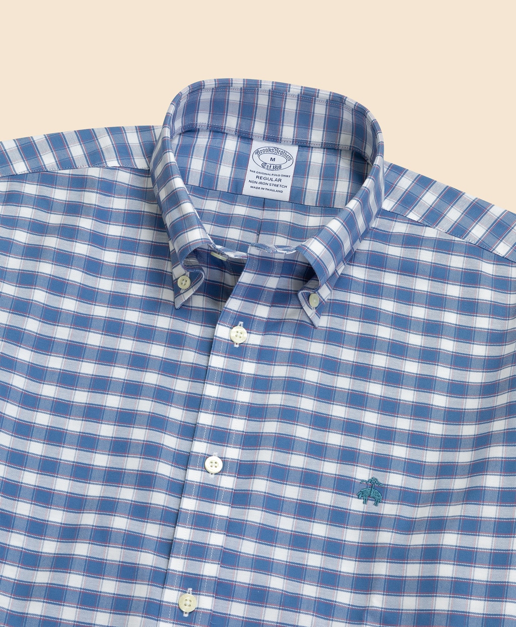 ノンアイロン　ストレッチオックスフォード　GFロゴ　シーズナルパターン　スポーツシャツ　Regular Fit2